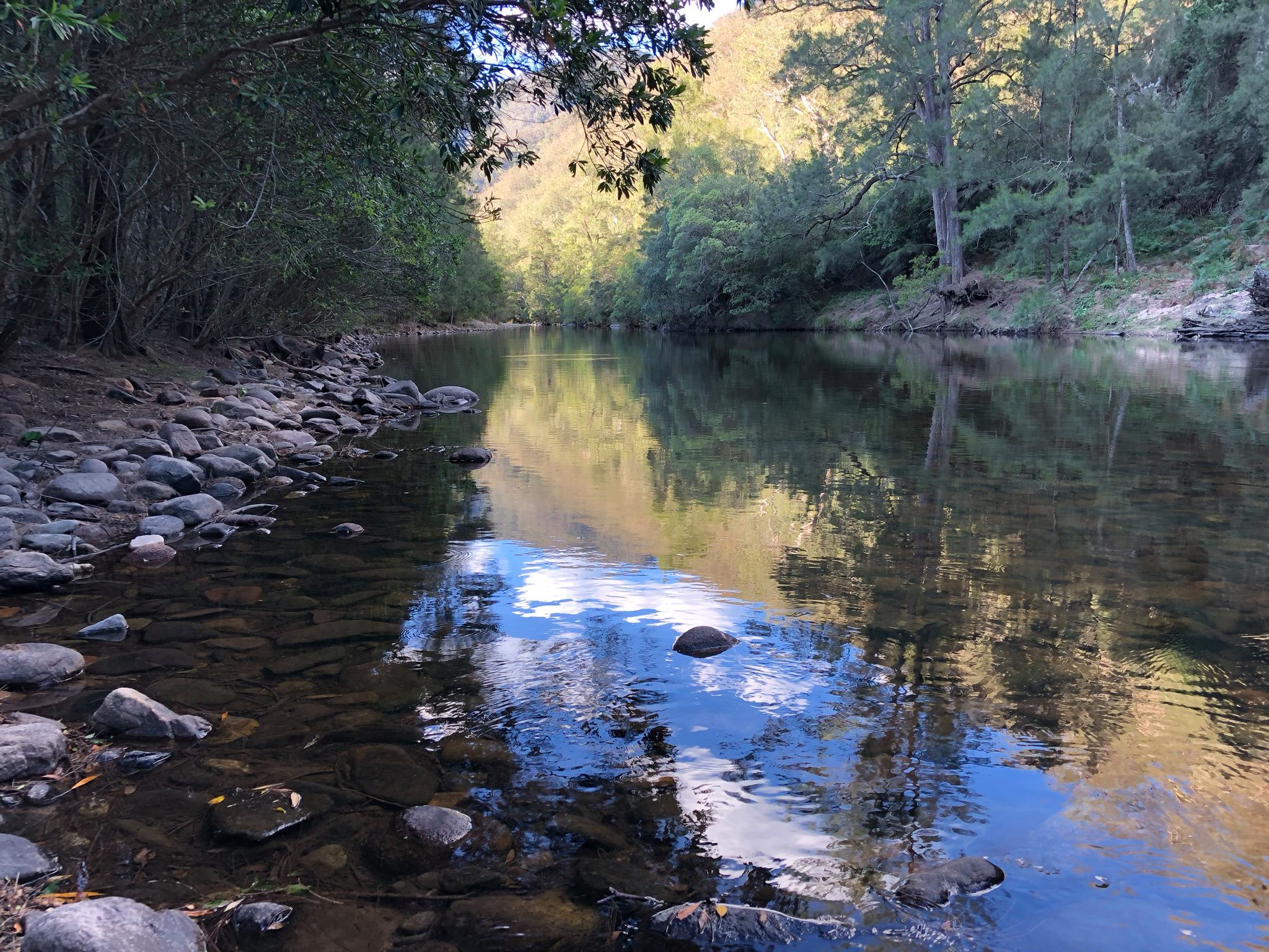 River crossing & our camping spot Image